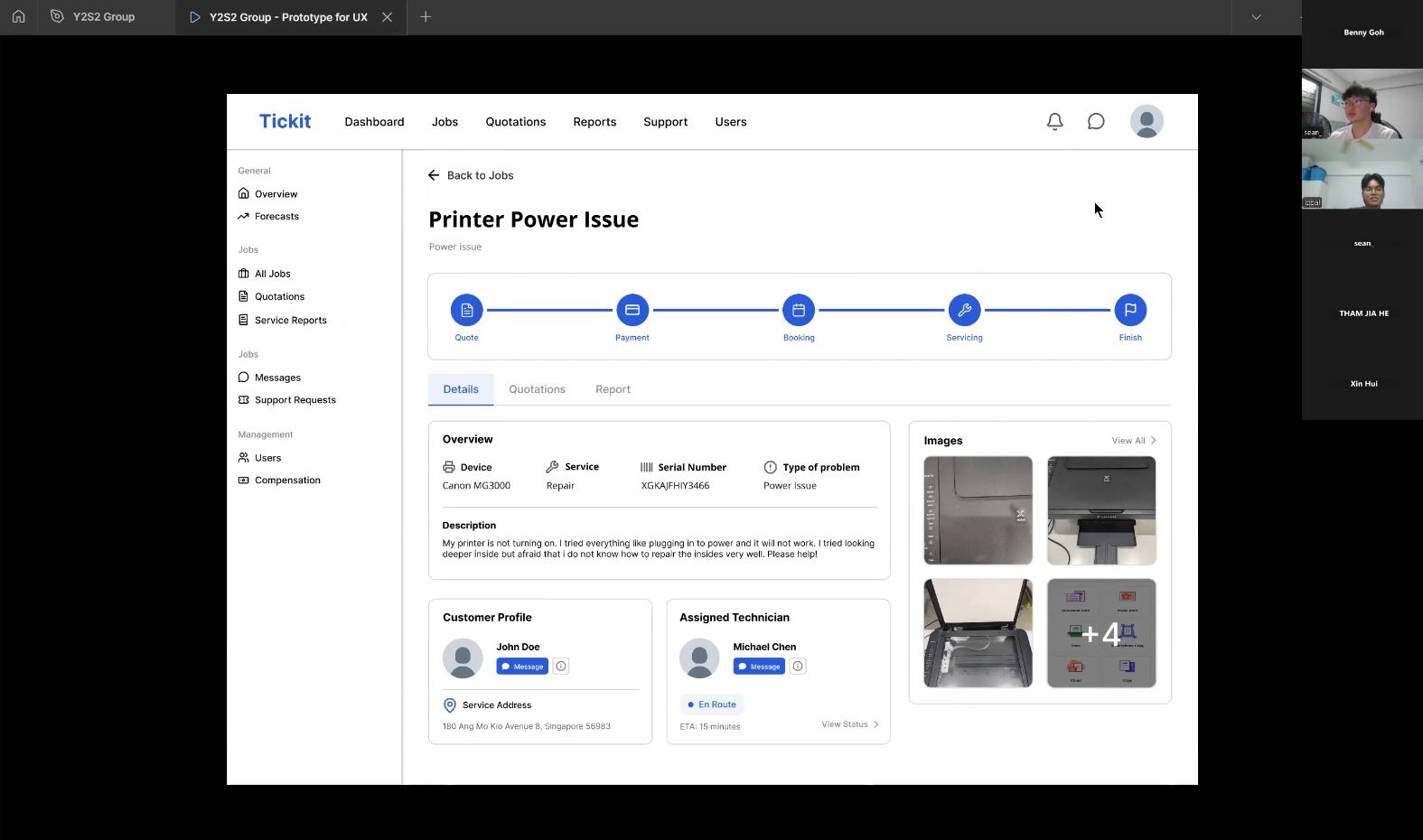 Moderated usability testing session with think-aloud protocol